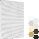 LazBlinds No Tools No Drill Cordless Cellular Shades, Light Filtering Honeycomb Shades Pleated Blinds for Window Size 31" W x 72" H, White