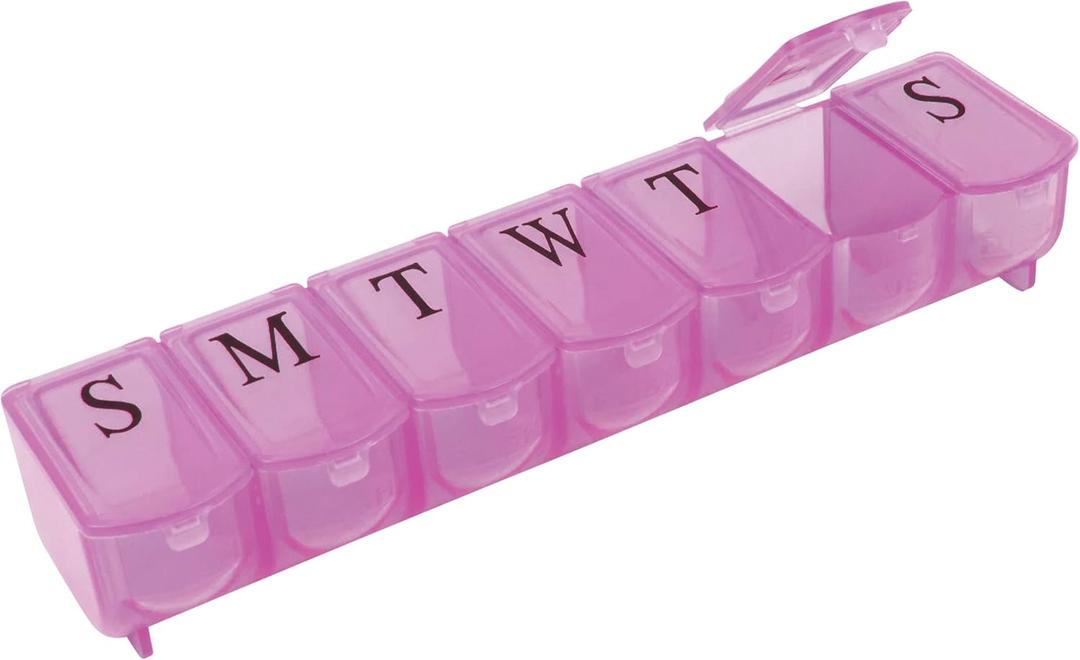 Ultra Bubble lok 7-day Pill Organizer By Apex Healthcare (Colors May Vary)