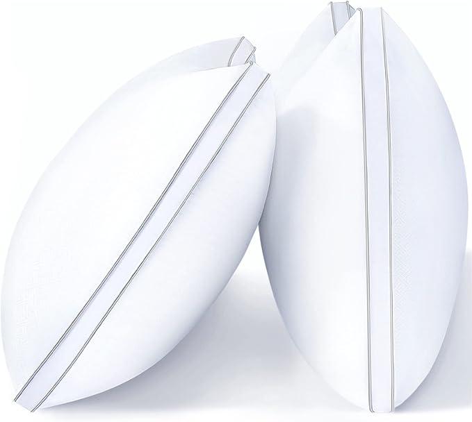 viewstar Pillows Queen Size Set of 2, Bed Pillows for Sleeping, Queen 2 Pack for Back, Stomach or Side Sleepers, Fluffy for Bed with Down Alternative, Machine Washable, 19" x 28"