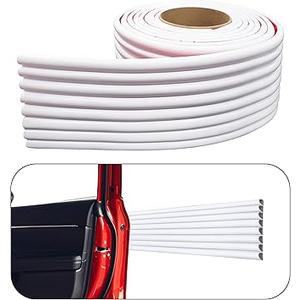 Rubber Bond Garage Wall Protectors  4in x 12ft Strong SelfAdhesive Rubber Bumper Protectors for Garage Walls  Waterproof and AntiScratch Garage Wall Protector for Car Doors (White)