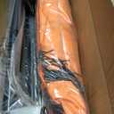 Portable Volleyball Training Equipment Net System, Volleyball Practice Net with Carrying Bag, Height Adjustable for Backyard Indoor Outdoor Hitting Serving Practice (orange)