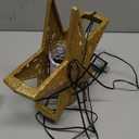 Christmas Star Tree Topper with Built-in Led Snowflake Projector Lights Hollowed Pentagram Tree Topper,Plug in Christmas Tree Ornament for Indoor Office Xmas New Year Holiday Tree Decoration