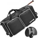 Partage Hockey Bag with Wheels, 33" Hockey Duffle Bag with Separate Shoe Compartment (Black)