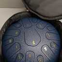 Rain Drum for Outside Garden,Steel Tongue Drum 12 Inches 15 Notes Musical Instruments, Handpan Drum Percussion Instrument, with Soft Bag, Music Book, 2 Mallets, for Meditation or Yoga(Navy Blue)