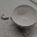 Tea Cup and Saucers, 6.4oz Floral Tea Cups with Gold Trim, Porcelain Teacup, Coffee Cappuccino Espresso Latte Mugs for Party Birthday,Party Cafe Home, Christmas Gift (White) Set of 6 Pack