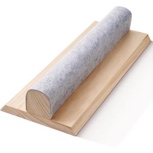 Vercraft 15.7 inches Wool Pressing Bar with Solid Wood Core and Clapper Seams Flat Quilters Clapper, Beech Wood for Pressing, Sewing, Quilting and Steam Ironing