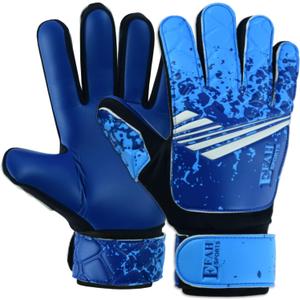 Soccer Goalkeeper Gloves for Kids Boys Children Youth Football Goalie Gloves with Strong Grips (Size 3 suitable for 5 to 6 year old, Blue)