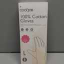 COOLJOB 100% Cotton Gloves, 6 Pairs White Cotton Gloves for Dry Hands Moisturizing & Eczema, Overnight Lotion, Sleep & Spa Treatment for Women & Men, Breathable Work Glove Liners, Large Size