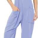 Cnkwei Girls' Casual Sleeveless Jumpsuits Spaghetti Strap Loose Romper Long Pants with Pockets Size: 5-6 Years