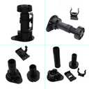 Black Furniture or Cabinet Leveler Legs - Support 330 Lb. per Leg - Adjusts from 3 7/8" to 5 3/8" - 12 Pack