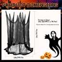 Pinkunn 70 Pcs Halloween Creepy Cloth Set 33 x 7 ft Halloween Horror Fabric Party Decoration Set 3D Bat Wall Stickers Decor Masking Tape Holiday Outdoor Indoor Windows Scene