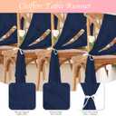 12 Pack Navy Blue Table Runner 10ft Romantic Chiffon Table Runner for Wedding Baby Shower and Birthday Party Cake Table Decorations(120 x 12 in)