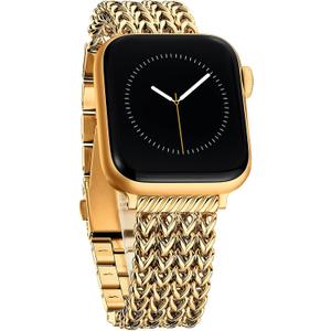 Chain Watch Band for Apple Watch Series 11, 10, 9, 8, 7, 6, 5, 4, 3, 2, 1, SE 3/2/1 Women, Stainless Steel Metal Band for Apple Watch 40mm 41mm 42mm 38mm 44mm 45mm 46mm for iWatch