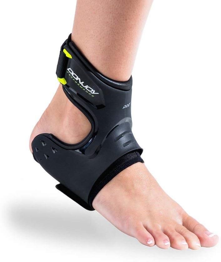 DonJoy Performance POD Ankle Brace, Best Support for Stability, Ankle Sprain, Roll, Strains for Football, Soccer, Basketball, Lacrosse, Volleyball - Medium - Left - Black