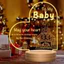 UneedMe Creative Christmas Gift 3D Night Light for Kids with Chimney, Christmas and Birthday Party Supplies for Boys/Girls, Desk Home Decoration Lamp Bedroom Decor to My Daughter Son from Mom