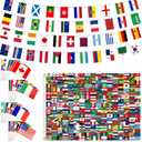 48 Countries Flag 2026 World Cup Handheld Flags & String Flag Country Flag Set World Cup Decorations Bunting Banner Grand Opening Decorations for Olympic International Football Fan Soccer Party National Day