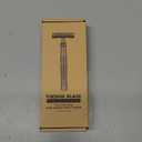 VIKINGS BLADE Double Edge Safety Razor for Men + 5 Swedish Steel Blades + Luxury Case. Long Handle. Smooth, Reusable, Eco-Friendly (The Vulcan)