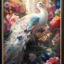 Leczany Cross Stitch Stamped Kit for Adults - Peacock | DIY Embroidery Starter Patterns Craft Kit Needlepoint for Beginner | 11CT, 3 Strands | 15x24 inches