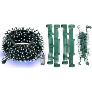 Dazzle Bright Lights Storage Holder + 300 LED 100 FT White Christmas String Lights