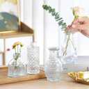 Glass Bud Vase 15 Pcs for Centerpieces Wedding,Home Decor,Bud Vases in Bulk for Flowers,Small Vases for Christmas,Birthday Party,Wedding,Valentine's Day,Mother's Day,Other Events Decorations(Clear)
