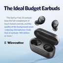 EarFun Free 2S Wireless Earbuds, [Upgraded Version] Bluetooth Earbuds with Deep Bass, 4 Mics for Clear Call, Customizable EQ App, IPX7 Waterproof in-Ear Headphones, 30H Playtime, Wireless Charging (Black)