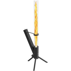 Outdoor Wood Pellet Fire Pit - Decorative Glass Tube Torch with Spiral Flame for Patio & Backyard Ambiance - Portable Minimalist Fire Pit for Garden Vibe, Camping & Outdoor Decor