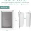 Baboni Pet Door for Wall, Steel Frame and Telescoping Tunnel, Aluminum Lock, Double Flap Dog Door and Cat Door, Strong and Durable (Pets Up to 100 Lb) -Large
