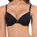 Smart & Sexy Women's Maximum Cleavage Underwire Push Up Bra (36C, Black Hue With Lace Wings)