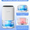 Dehumidifier,TABYIK 35 OZ Small Dehumidifiers for Room for Home, Quiet with Auto Shut Off, Dehumidifiers for Bedroom (280 sq. ft), Bathroom, RV, Closet (White)