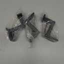 Square Handrail Brackets for Staircase Stair Railing Brackets with Screws (Pack of 5) (Textured Black)