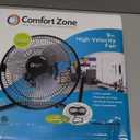 Comfort Zone 9-Inch High-Velocity Desk Fan, All-Metal 3-Speed Turbo Air Circulator with 180 Tilt, Quiet Small Table Fan for Office, Bedroom, and Home, Fully Assembled, ETL Listed