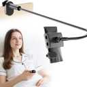 Kefotic Gooseneck Tablet Holder for Kindle Reading in Bed with Page Turner Remote, Hands Free Desk Bedside Lazy Arm Stand for Kindle Accessories, Gifts for Readers (Glossy Black)