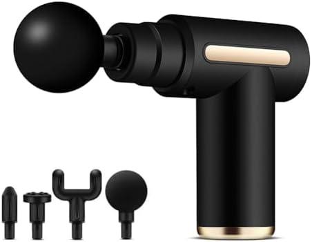 Portable Massage Gun Deep Tissue,Percussion Handheld Muscle Massager Tool for Full Body Pain Relief, Ideal Gifts for Home & Travel, Compact & Lightweight Aesthetic (Black)