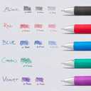Pentel EnerGel RTX Retractable Liquid Gel Pen, (0.5mm), Fine Line, Metal Tip, Assorted Ink Colors, Pack of 5 (BLN75BP5M)