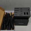 Knife Set, Astercook 21 Pieces Knife Sets for Kitchen with Block, Dishwasher Safe Kitchen Knife Set with Built-in Sharpener, German Stainless Steel Black Knife Block Set