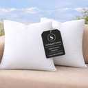 Throw Pillow Inserts (2 Pack, 12"x12", Polyester) - Small Square Cushion Stuffers, Soft Decorative Pillow Forms, Perfect for Accent Chairs, Travel, Sofa, Couch, Living Room, White