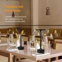2 x Cordless Table Lamp Rechargeable 5200mAh, Battery Operated Table Light, 3 Color Stepless Dimming Portable Outdoor Touch Lamps for Patio Dining Office Bar Restaurant Hotel (Black)