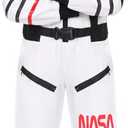 Gomukot Direct Kids Astronaut Costume NASA Space Jumpsuit for Halloween Boys Girls Pretend Role Play Dress Up (10-12 Years)