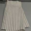 15 Inch Curtains Length,Cafe Striped Linen Farmhouse Sheer Small Window Curtains for Kitchen Bathroom,24 x 15 Inch Long 2 Panels Set (Tan)