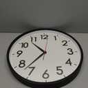 AKCISOT 18 Inch Wall Clock Large Silent Non-Ticking Wall Clocks Battery Operated - Analog Classic Clock Decorative for Living Room, Office, Home, School(Black)