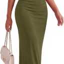 BTFBM Spring Dress for Women Sleeveless Solid Bodycon Homecoming Prom Cocktail Wedding Guest Dresses Summer Clothing (XL)