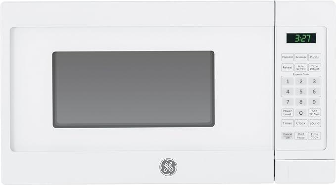GE GCHK07N1WWW Microwave Oven, 700-watt 6 Auto Cooking Settings, Child-Lock Technology, Kitchen Essentials for The Countertop, Dorm Room or Apartment, 0.7 Cu. Ft, White
