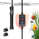 Aquarium Heater,50w/100w/150w/200w/300w/500w Submersible Fish Tank Heater,External LED Controller, with Over-Temperature Protection and Automatic Power-Off When Leaving Water for.