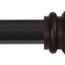 Kenney Chelsea Ball End Window Curtain Rod, Adjustable Curtain Rod for Windows 28 to 48 Inches, Extendable Curtain Rod Set, Weathered Brown Curtain Rod