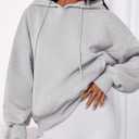 PRETTYGARDEN Women's 2025 Fall Fashion Oversized Hoodies Sweatshirt Fleece Long Sleeve Going Out Tops Trendy Winter Clothing (Gray, XXL)