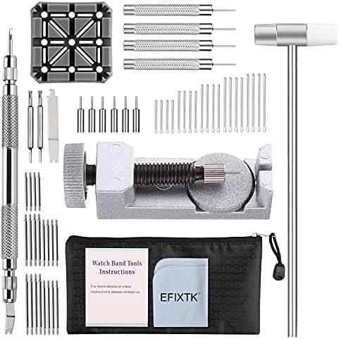 Watch Band Strap Link Pins Remover Repair Tool,24 in 1 Kit with 6 Extra Tips Replacement,20PCS Cotter Pin,Spring Bar Tool Set,1PCS Head Hammer