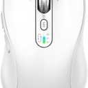 Wireless Bluetooth Mouse Rechargeable,USB+BT2,Multi Device Quiet Ergo Computer Mouse,Metal 4-Way Super Scrolling, 3200 DPI,10 Button,Plug&Play,Cordless Mice for Laptop,Tablet,Mac,iPad,PC,Phone-White