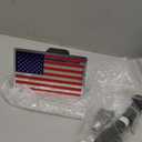 Heavy American Flag Metal Trailer Hitch Cover for 2" inch Receivers,Tow Hitch Covers 2 Inch for Truck Accessories (with 5/8-Inch Pin Diameter Trailer Hitch Lock, Chrome&Red&Blue