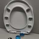 MinSha Round Toilet Seat easy clean soft close Replacement