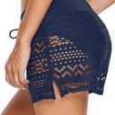 WILLBOND Women Swimsuit Shorts Tankini Swim Briefs Plus Size Bottom Boardshort Summer Swimwear Beach Trunks for Girls (Blue, S)